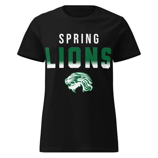 Spring High School Lions Women's Black SoftStyle T-shirt 201