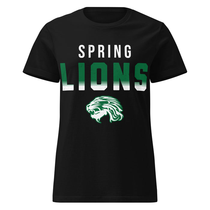 Spring High School Lions Women's Black SoftStyle T-shirt 201