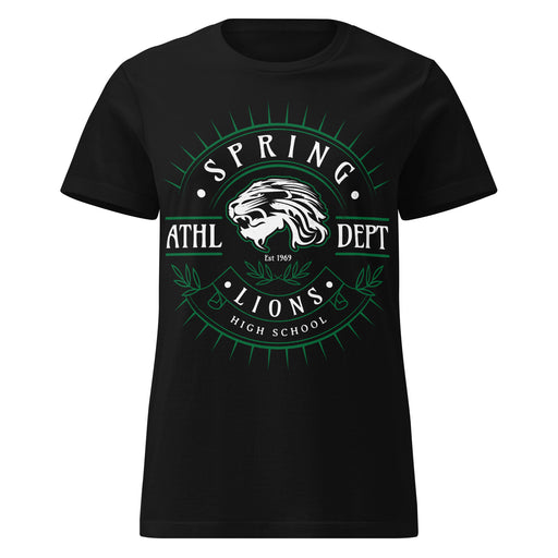 Spring High School Lions Women's Black SoftStyle T-shirt 201