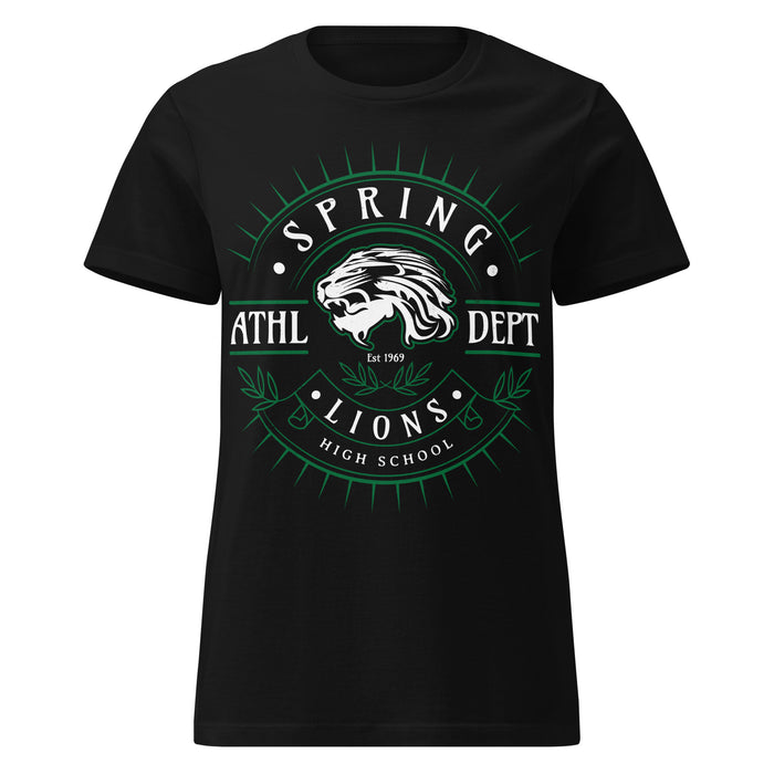 Spring High School Lions Women's Black SoftStyle T-shirt 201