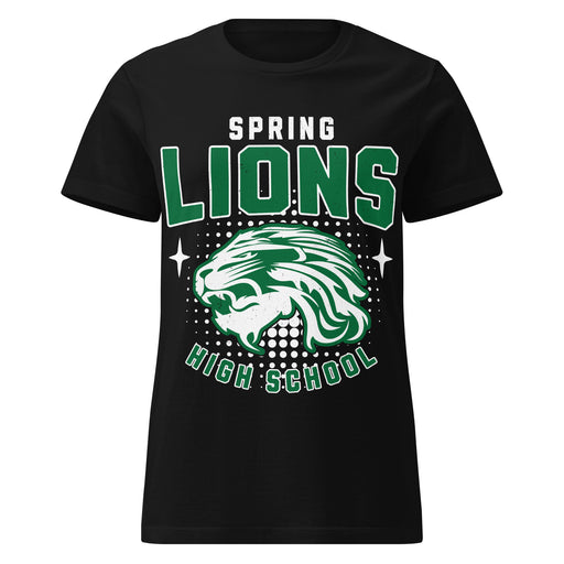 Spring High School Lions Women's Black SoftStyle T-shirt 204