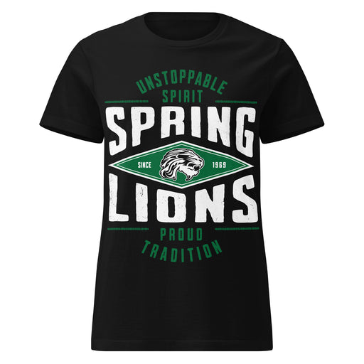 Spring High School Lions Women's Black SoftStyle T-shirt 210