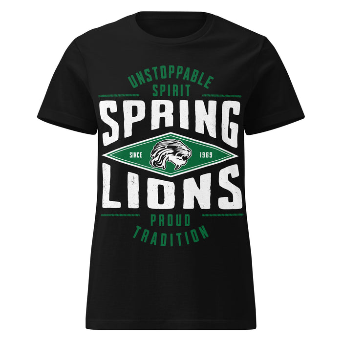 Spring High School Lions Women's Black SoftStyle T-shirt 210