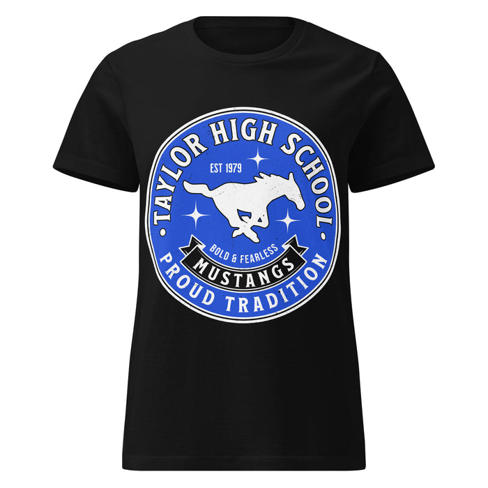 Taylor High School Mustangs Women's Black SoftStyle T-shirt 215