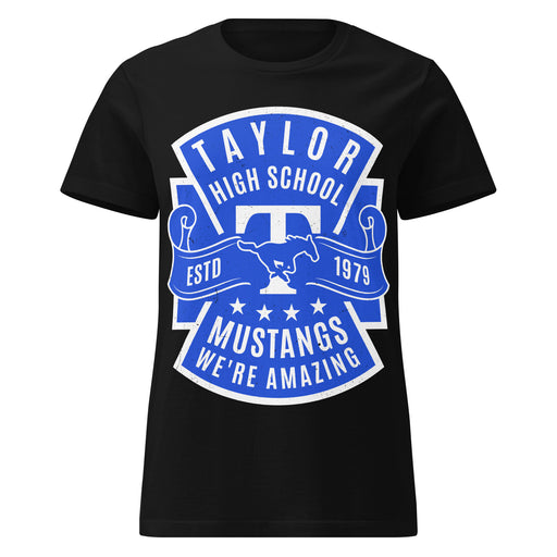Taylor High School Mustangs Women's Black SoftStyle T-shirt 207