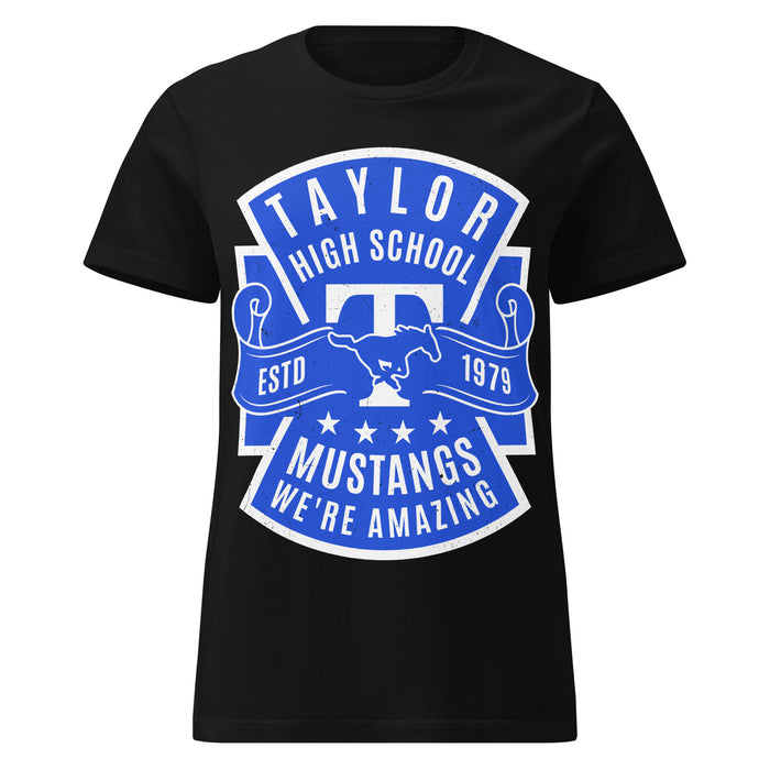 Taylor High School Mustangs Women's Black SoftStyle T-shirt 207