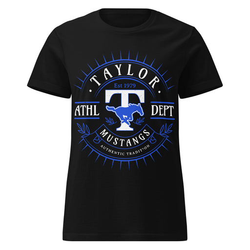 Taylor High School Mustangs Women's Black SoftStyle T-shirt 201