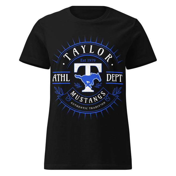 Taylor High School Mustangs Women's Black SoftStyle T-shirt 201
