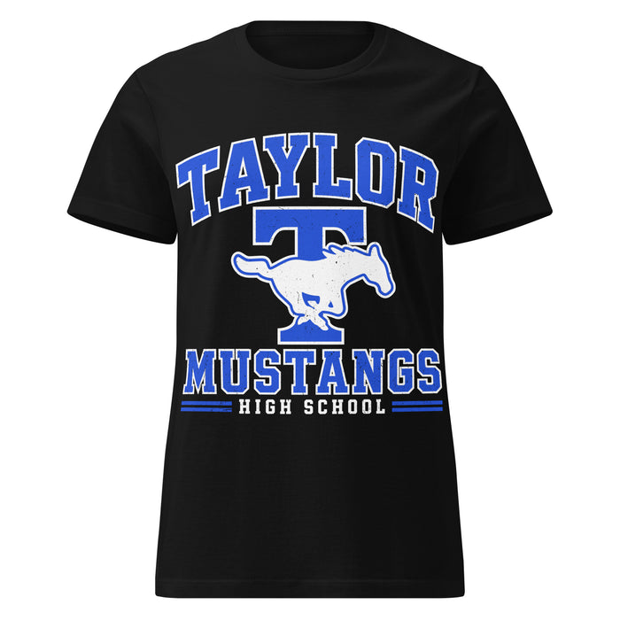 Taylor High School Mustangs Women's Black SoftStyle T-shirt 060