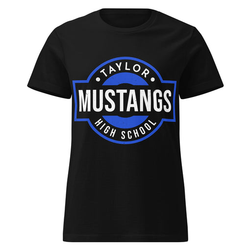 Taylor High School Mustangs Women's Black SoftStyle T-shirt 011