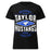 Taylor High School Mustangs Women's Black SoftStyle T-shirt 210
