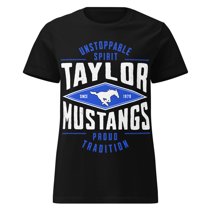 Taylor High School Mustangs Women's Black SoftStyle T-shirt 210