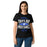 Lady wearing Taylor High School Mustangs Women's Black SoftStyle T-shirt 210