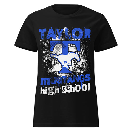 Taylor High School Mustangs Women's Black SoftStyle T-shirt 205