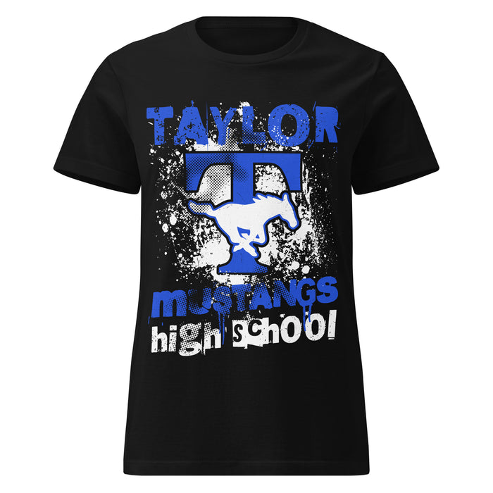 Taylor High School Mustangs Women's Black SoftStyle T-shirt 205