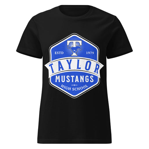 Taylor High School Mustangs Women's Black SoftStyle T-shirt 209