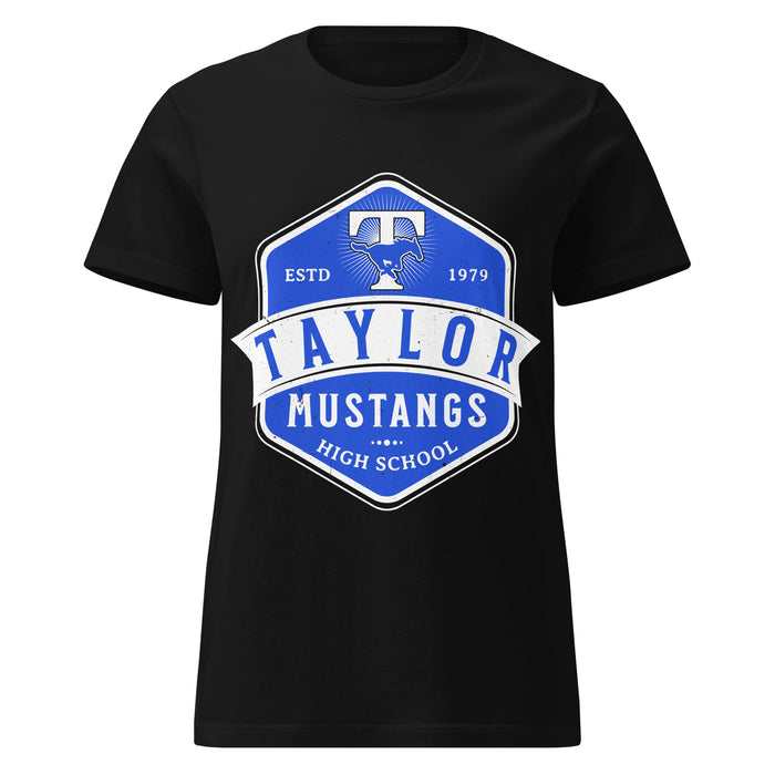 Taylor High School Mustangs Women's Black SoftStyle T-shirt 209