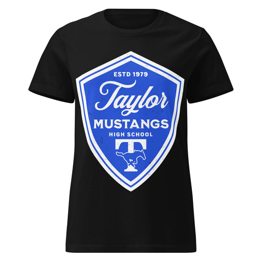 Taylor High School Mustangs Women's Black SoftStyle T-shirt 225