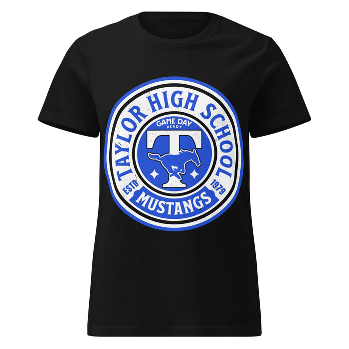 Taylor High School Mustangs Women's Black SoftStyle T-shirt 220