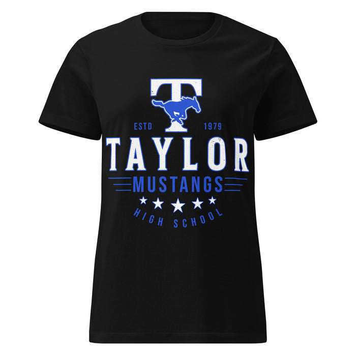 Taylor High School Mustangs Women's Black SoftStyle T-shirt 217