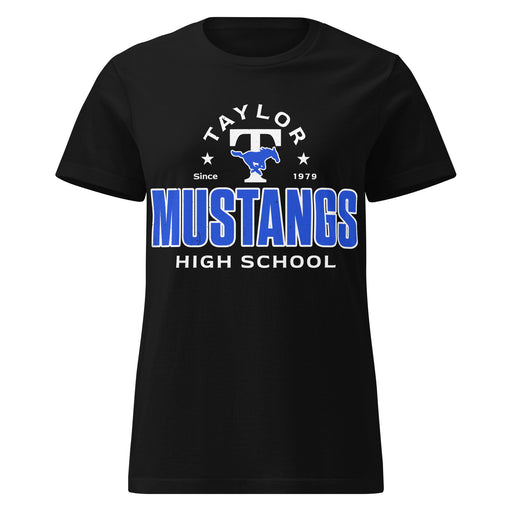 Taylor High School Mustangs Women's Black SoftStyle T-shirt 222