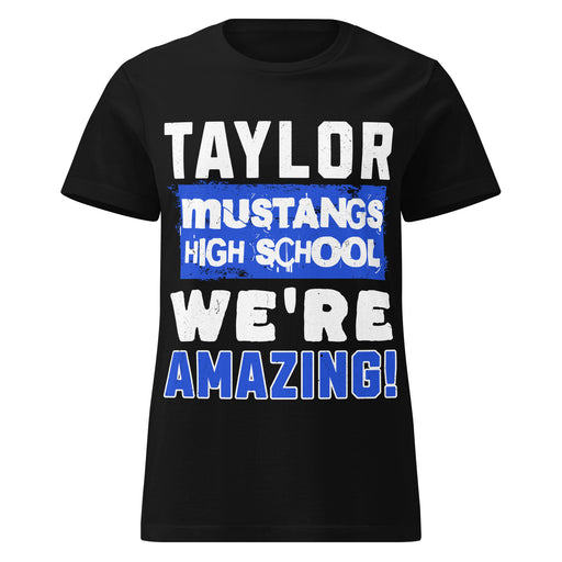 Taylor High School Mustangs Women's Black SoftStyle T-shirt 231