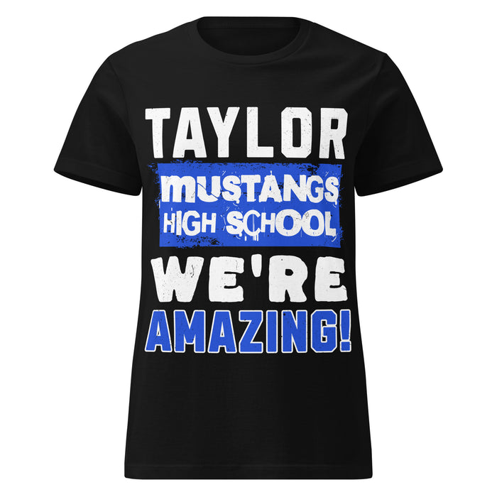 Taylor High School Mustangs Women's Black SoftStyle T-shirt 231