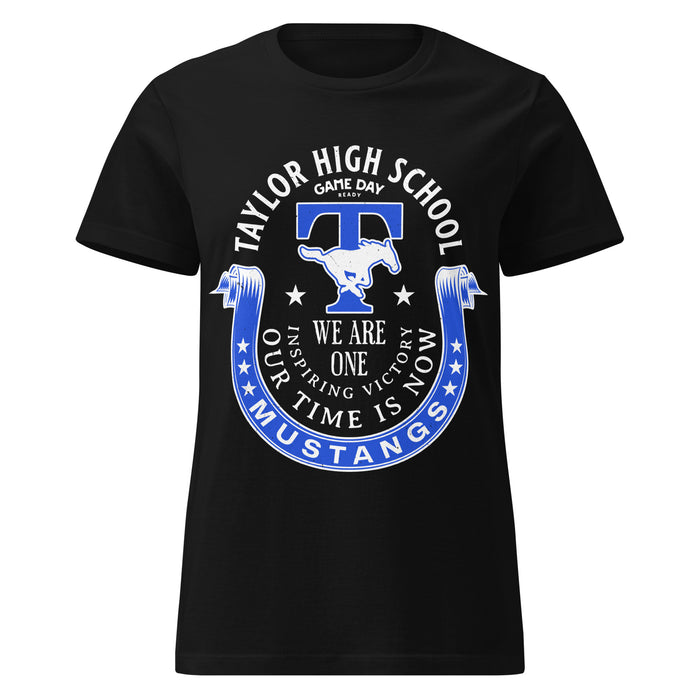 Taylor High School Mustangs Women's Black SoftStyle T-shirt 229