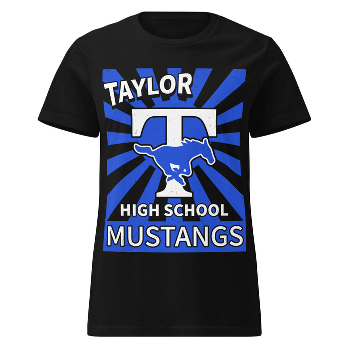 Taylor High School Mustangs Women's Black SoftStyle T-shirt 226