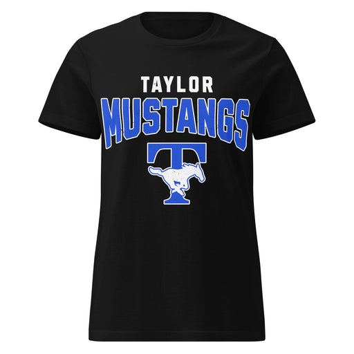 Taylor High School Mustangs Women's Black SoftStyle T-shirt 234