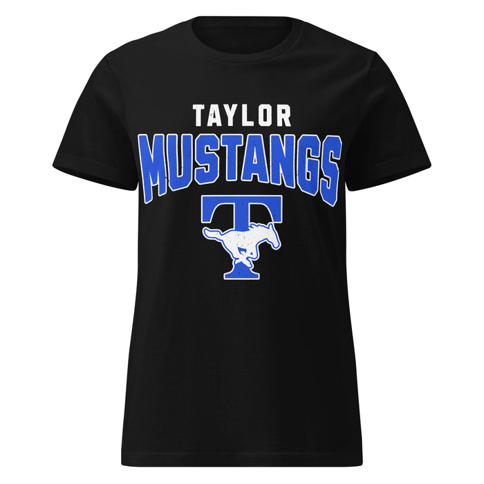 Taylor High School Mustangs Women's Black SoftStyle T-shirt 234