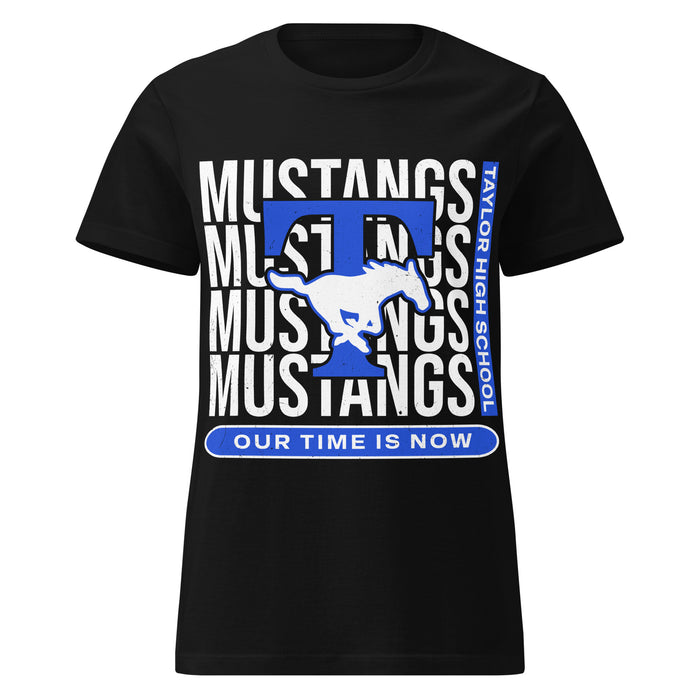 Taylor High School Mustangs Women's Black SoftStyle T-shirt 235
