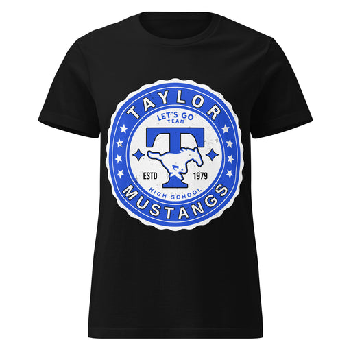 Taylor High School Mustangs Women's Black SoftStyle T-shirt 216