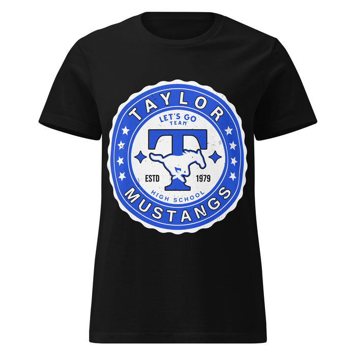 Taylor High School Mustangs Women's Black SoftStyle T-shirt 216