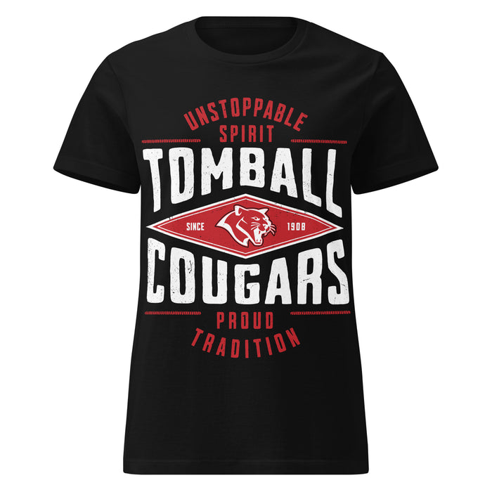 Tomball High School Cougars Women's Black SoftStyle T-shirt 210