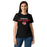 Lady wearing Tomball High School Cougars Women's Black SoftStyle T-shirt 017
