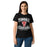 Female wearing Tomball High School Cougars Women's Black SoftStyle T-shirt 022