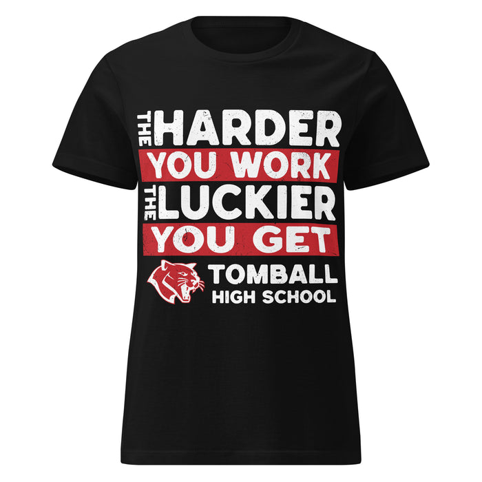Tomball High School Cougars Women's Black SoftStyle T-shirt 238