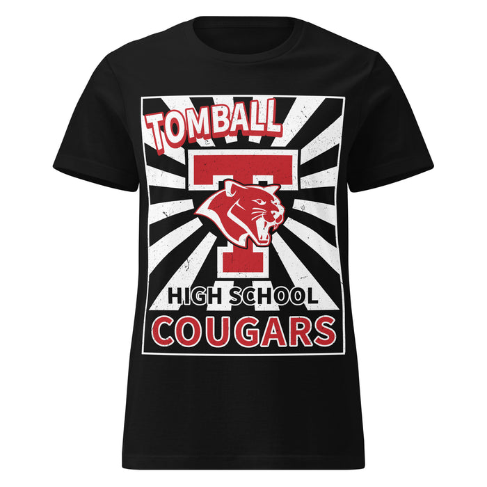 Tomball High School Cougars Women's Black SoftStyle T-shirt 226