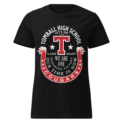 Tomball High School Cougars Women's Black SoftStyle T-shirt 229