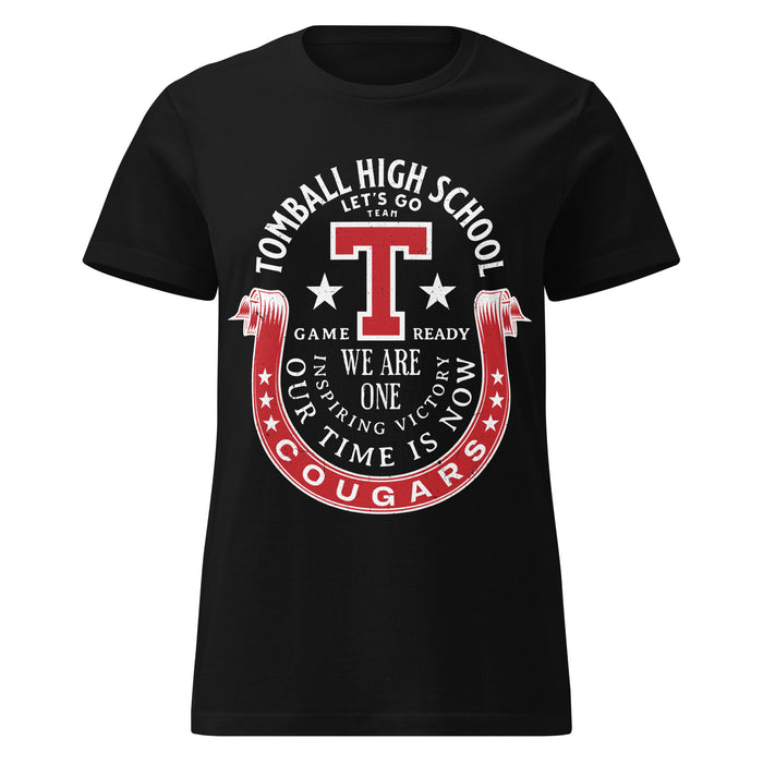 Tomball High School Cougars Women's Black SoftStyle T-shirt 229
