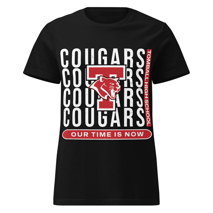 Tomball High School Cougars Women's Black SoftStyle T-shirt 235