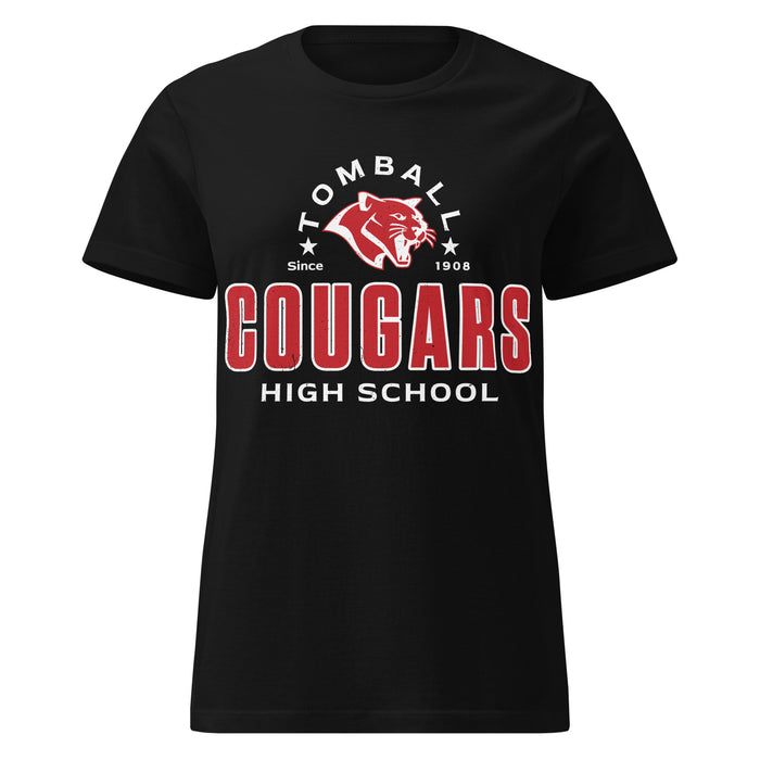 Tomball High School Cougars Women's Black SoftStyle T-shirt 222