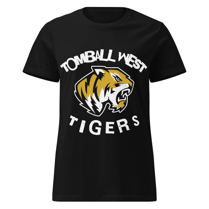 Tomball West High School Tigers Women's Black SoftStyle T-shirt 228