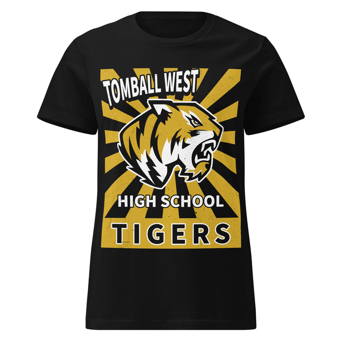 Tomball West High School Tigers Women's Black SoftStyle T-shirt 226