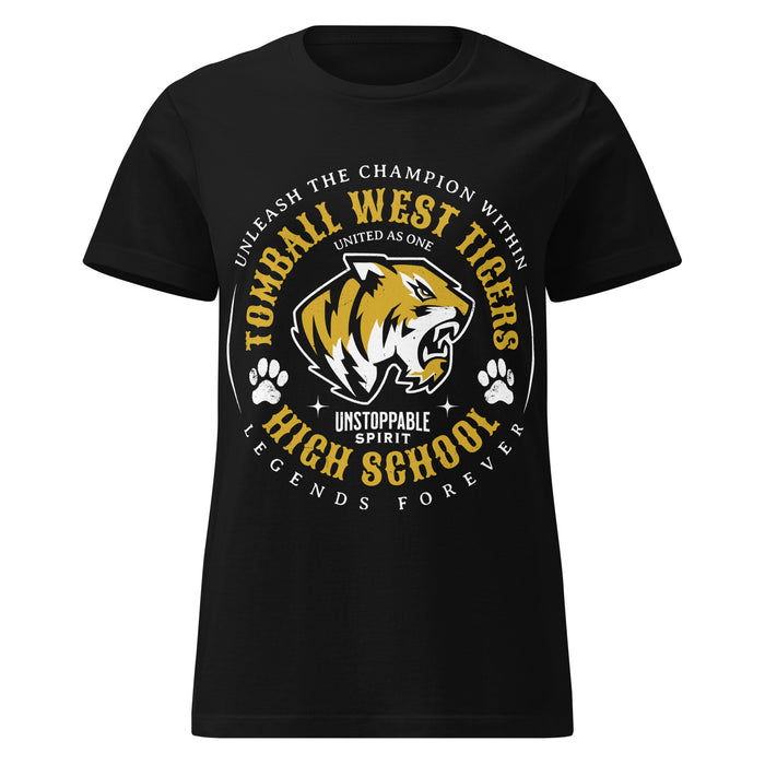 Tomball West High School Tigers Women's Black SoftStyle T-shirt 214