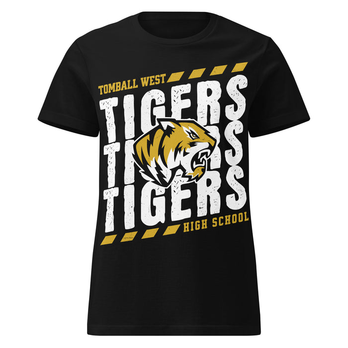 Tomball West High School Tigers Women's Black SoftStyle T-shirt 223