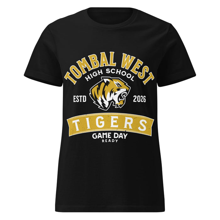Tomball West High School Tigers Women's Black SoftStyle T-shirt 224