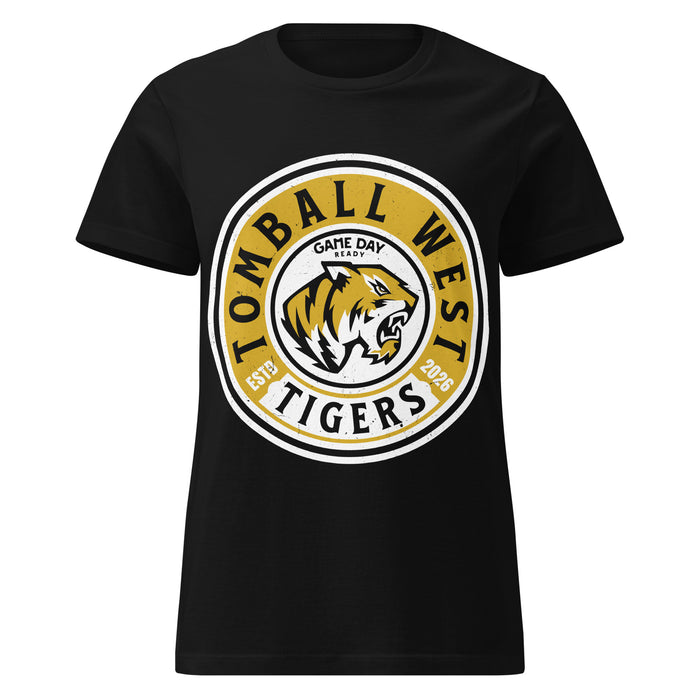 Tomball West High School Tigers Women's Black SoftStyle T-shirt 220