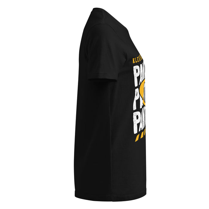 Side view of Klein Oak High School Panthers Women's Black SoftStyle T-shirt 223